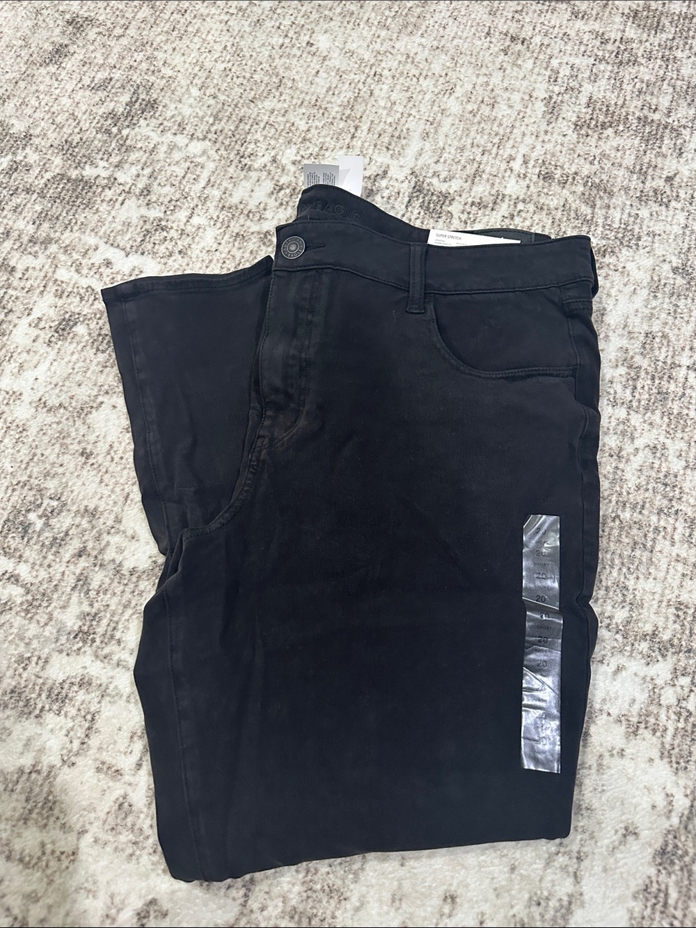 American Eagle Outfitters women’s Black Slim Straight Jeans - 20 short